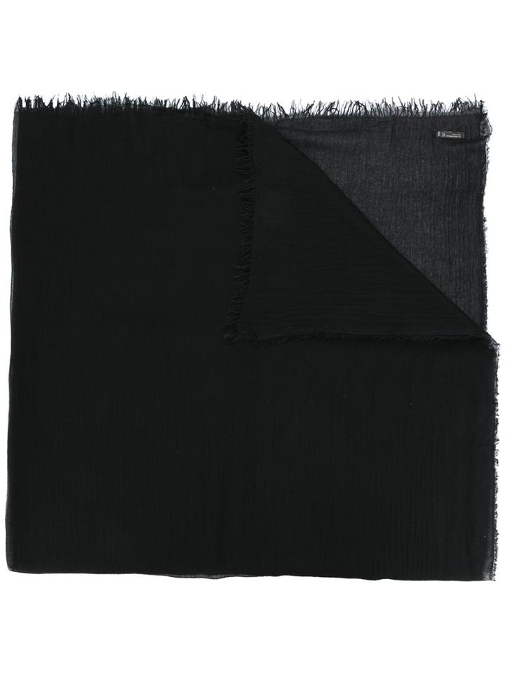 Faliero Sarti - Biat Scarf - Unisex - Silk/modal - One Size, Black, Silk/modal