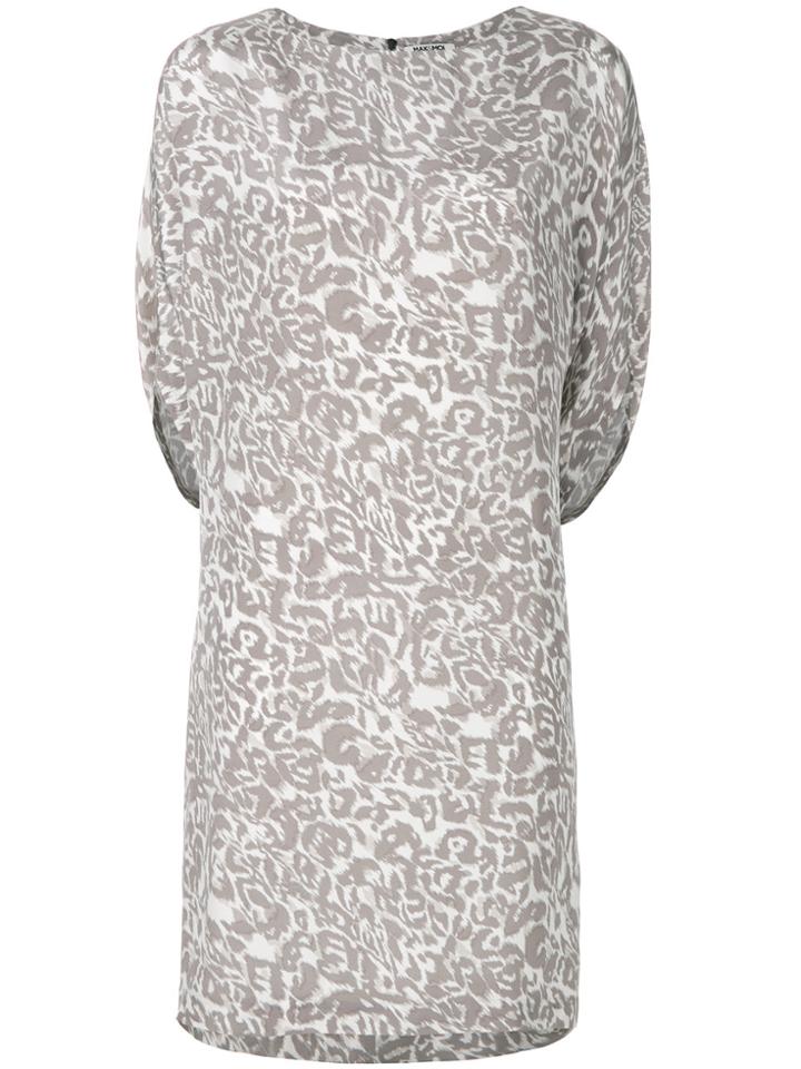 Max & Moi Leopard Print Dress - Grey