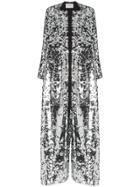 We Are Leone Morgan Sequin Embellished Maxi Coat - Grey
