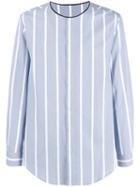 3.1 Phillip Lim Striped Shirt, Men's, Size: Medium, Blue, Cotton
