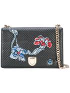 Christian Dior Vintage Floral Embellished Shoulder Bag, Women's, Black