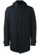 Herno Hooded Padded Coat, Men's, Size: 50, Blue, Feather Down/polyamide/polyester/polytetrafluoroethylene (ptfe)