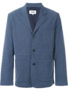Ymc Jacquard Blazer, Men's, Size: Small, Blue, Cotton/linen/flax/spandex/elastane/cotton