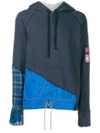 Greg Lauren Hybrid Patchwork Hoodie - Blue