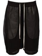 Rick Owens Drop Crotch Shorts, Women's, Size: 40, Black, Silk/cotton/cupro
