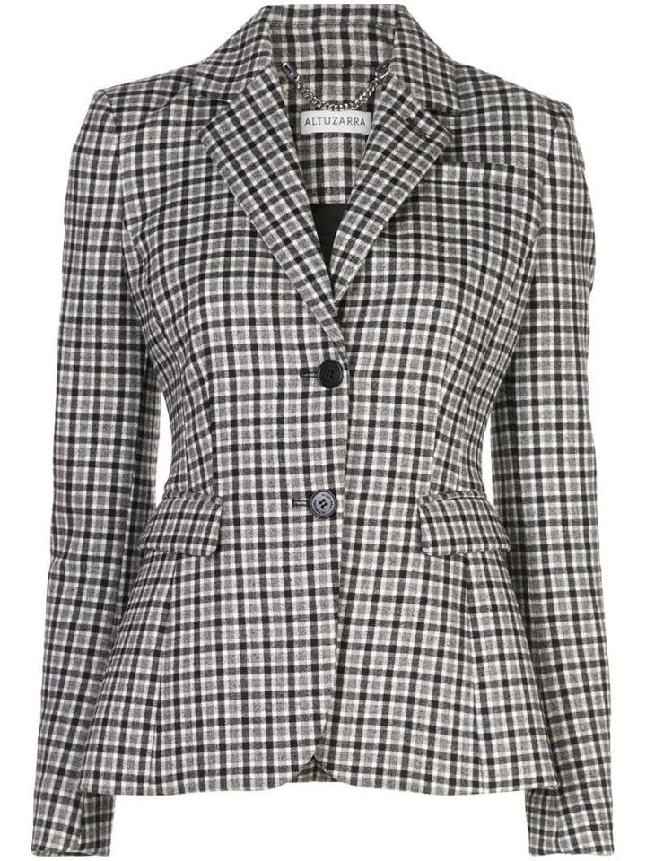 Altuzarra Fenice Check Pattern Jacket - Grey
