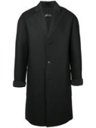 Zambesi Felted Raw Edge Single Breasted Coat - Black