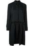 Jil Sander Navy Stretch Shirt Dress, Women's, Size: 40, Black, Polyester/spandex/elastane/wool