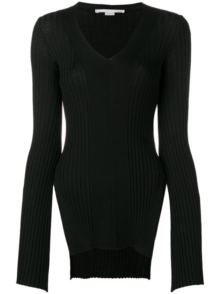 Stella Mccartney Ribbed Fitted Sweater - Black