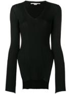 Stella Mccartney Ribbed Fitted Sweater - Black