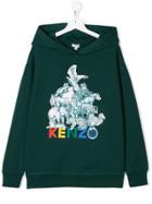 Kenzo Kids Animal Kingdom Hoodie - Green