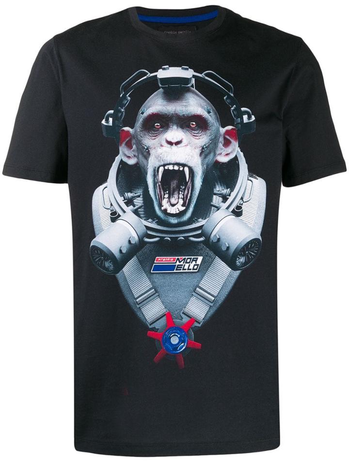 Frankie Morello Astronaut Ape Print T-shirt - Blue