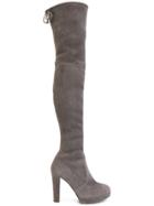 Stuart Weitzman 'highland' Heeled Boots - Grey