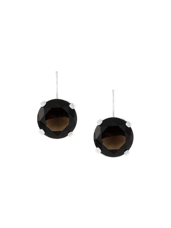 Wouters & Hendrix Smoked Quartz Earrings, Women's, Metallic