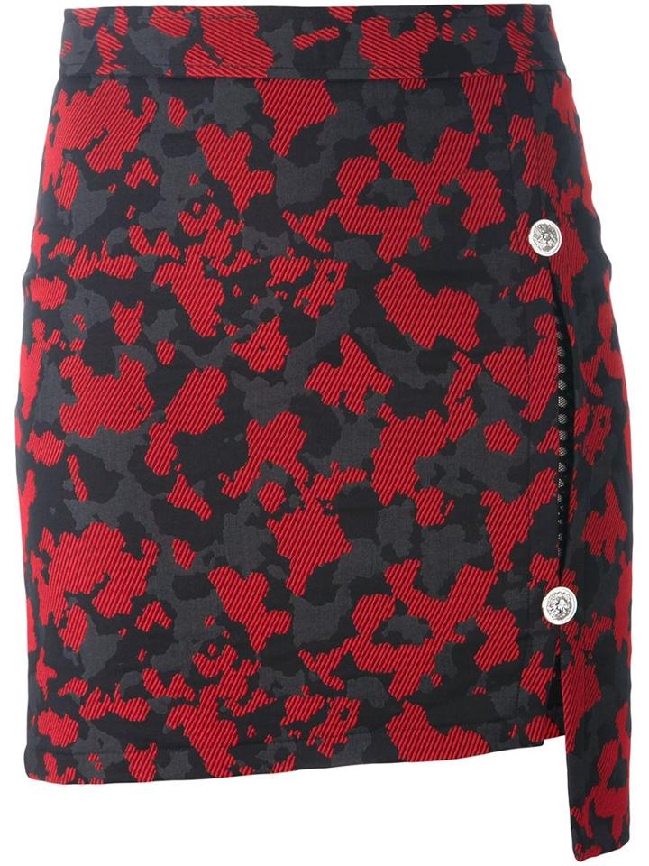Versus Camouflage Fitted Skirt