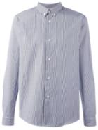 A.p.c. Striped Button Down Shirt, Men's, Size: Xl, Blue, Cotton