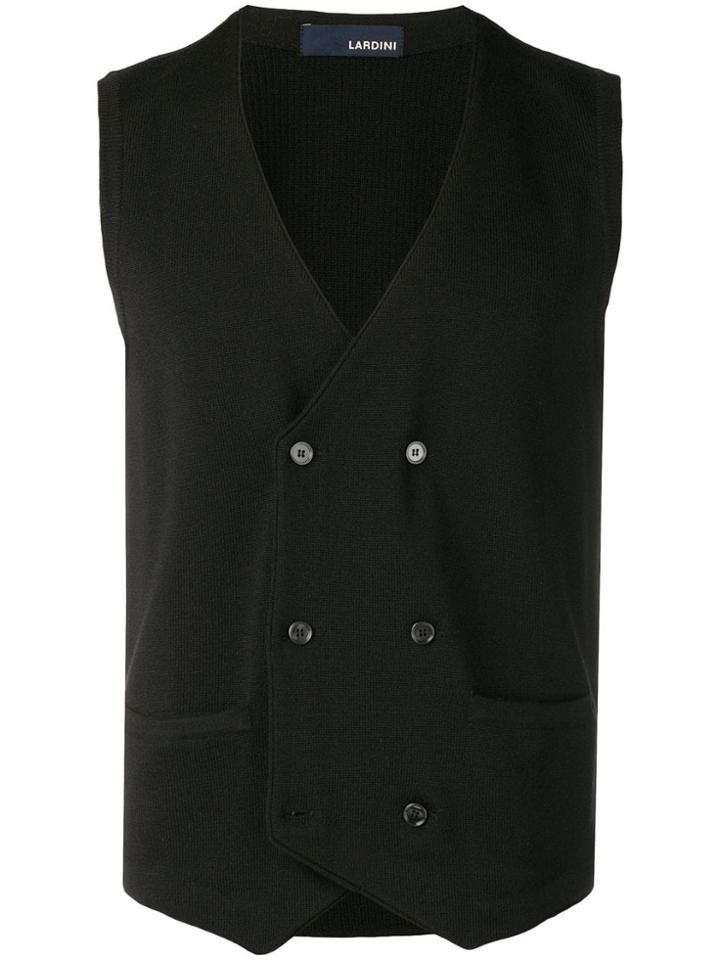 Lardini Classic Buttoned Vest - Black
