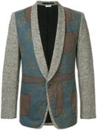 Comme Des Garçons Pre-owned Tie Belt Print Blazer - Grey