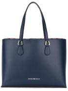 Emporio Armani Wilma Shopping Tote Bag - Blue