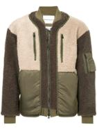 White Mountaineering Shearling Bomber Jacket - Green