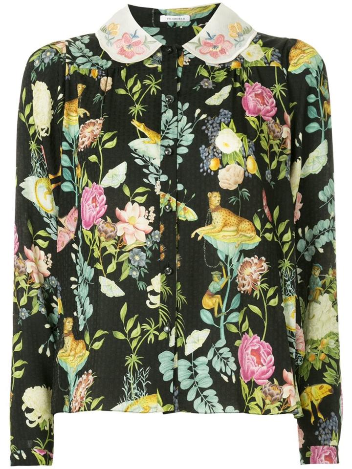 Vilshenko Floral Peter Pan-collar Shirt - Black