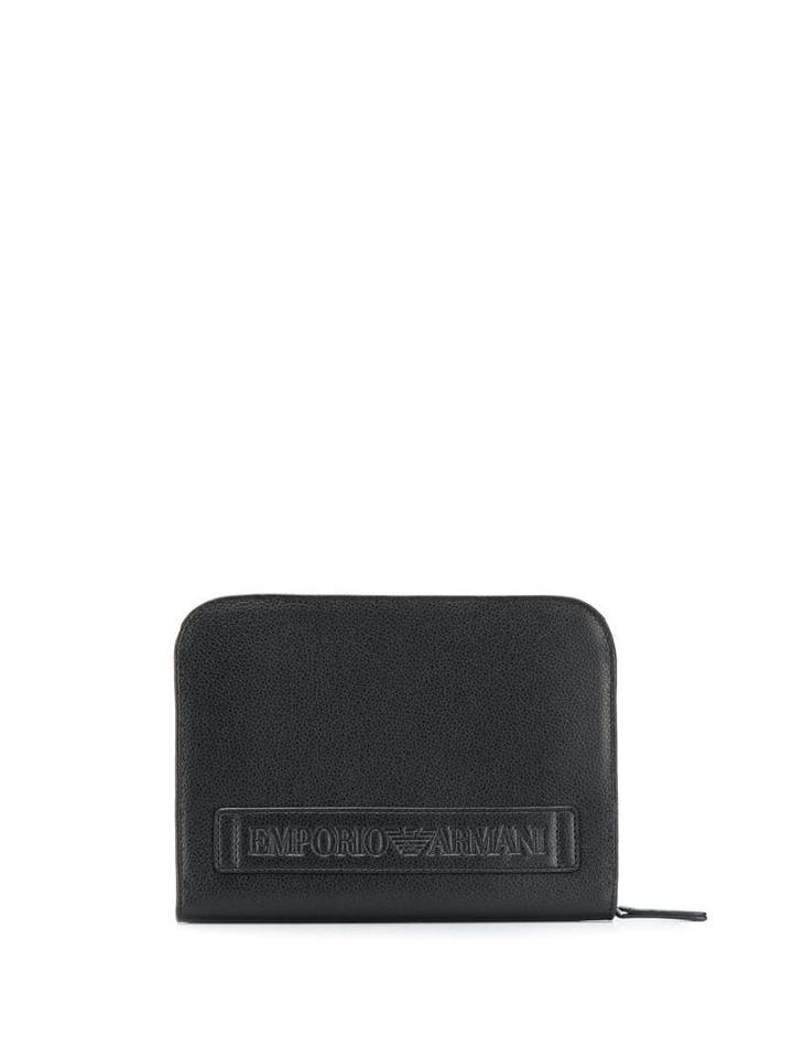 Emporio Armani Embossed Logo Organiser Wallet - Black