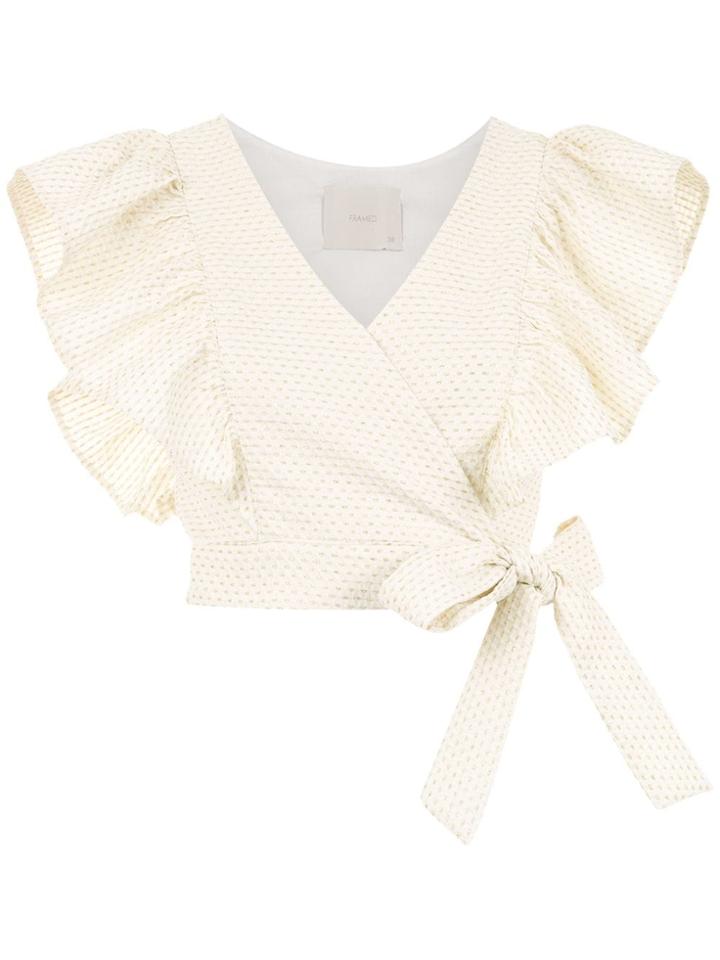 Framed Candy Crush Cropped Top - White