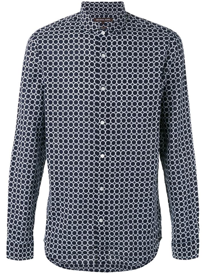 Michael Kors Printed Shirt, Men's, Size: Small, Blue, Cotton