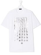 Diesel Kids Graphic Print T-shirt - White