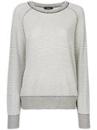 Theory - Striped Ribbed Sweatshirt - Women - Polyamide/rayon - S, Black, Polyamide/rayon