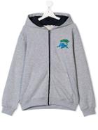 Kenzo Kids Teen Full-zip Printed Hoodie - Grey