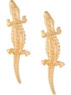 Natia X Lako Long Lizard Earrings - Gold