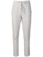 Transit Fitted Drawstring Trousers - Grey