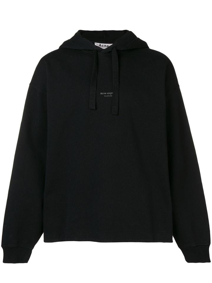 Acne Studios Oversized Hooded Sweatshirt - Black
