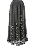 Red Valentino Embroidered Layer Skirt - Black