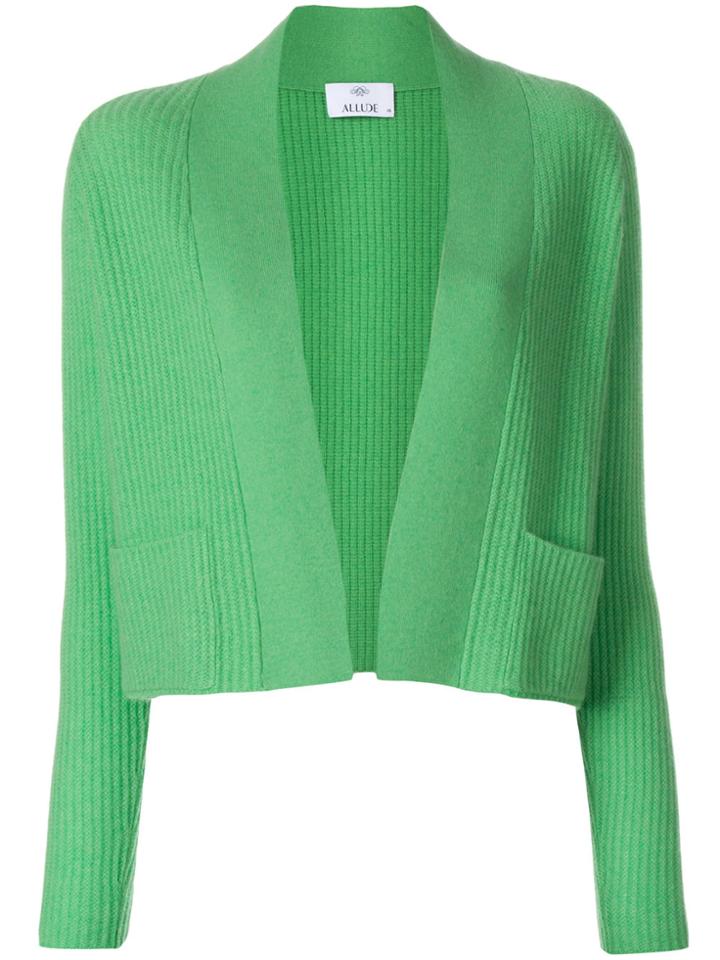 Allude Ribbed Cardigan - Green