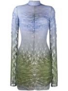 House Of Holland Lace Fitted Dress - Blue