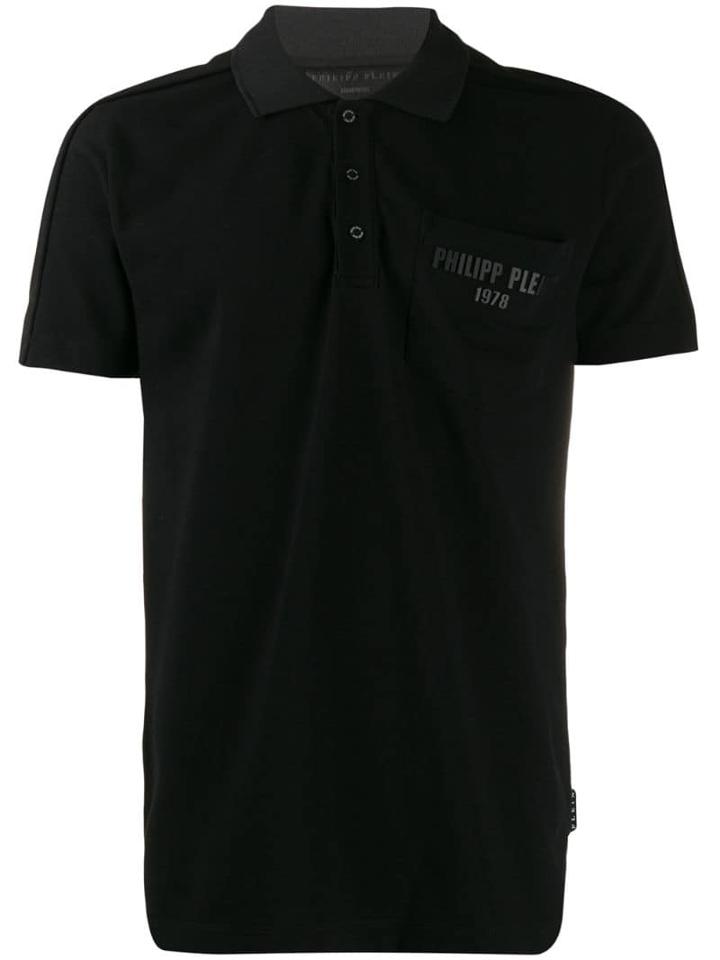 Philipp Plein Logo Pocket Polo Shirt - Black
