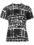 Junya Watanabe Comme Des Garçons Tribal Print T-shirt, Women's, Size: S, Black, Cotton