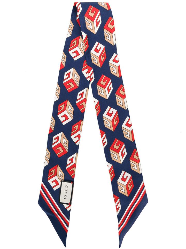 Gucci Gg Wallpaper Neck Bow - Multicolour