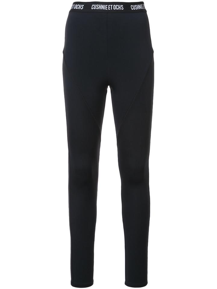 Cushnie Et Ochs Leonie Logo Leggings - Black