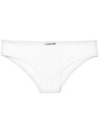 Prism Patnem Shirred Bikini Bottoms - White