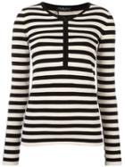 Twin-set Striped Jumper, Women's, Size: Xl, Black, Viscose/polyester