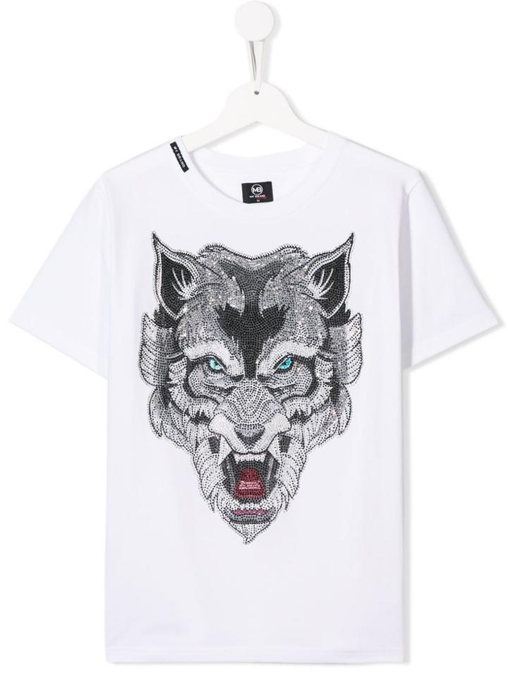My Brand Kids Teen Wolf Print T-shirt - White