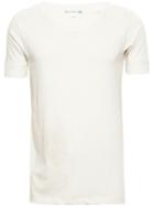 Merz B. Schwanen Round Neck T-shirt, Men's, Size: Small, Nude/neutrals, Cotton/rayon