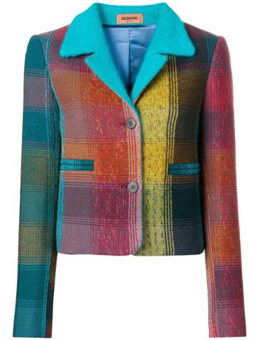 Missoni Fitted Tartan Jacket - Pink & Purple