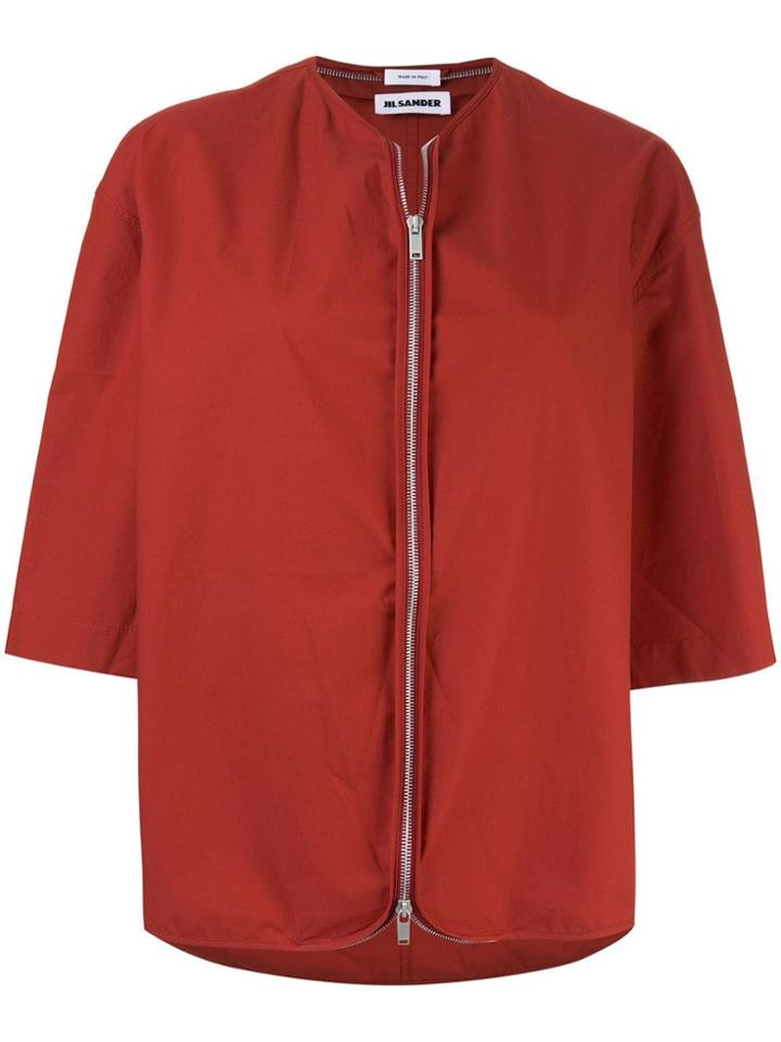 Jil Sander Zipped Shirt - Red