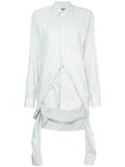 Moohong Striped Double Shirt - Grey