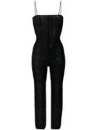 Alexandre Vauthier Lace Textured Jumpsuit - Black