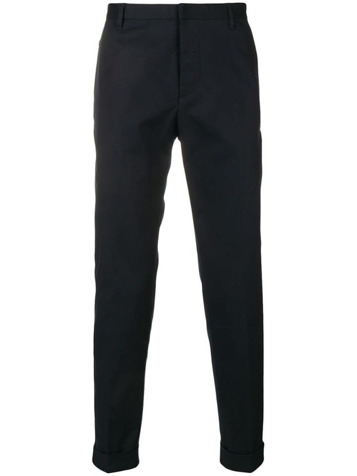 Emporio Armani High Rise Tailored Trousers - Blue